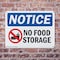 Signmission No Food Storage, 10 in W x Rectangle, Plastic OS-2PACK-NS-P-710-L-14624 - alternate 4